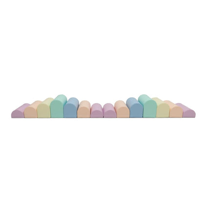 soft play set met modulaire foamblokken voor baby's peuters en kleuters