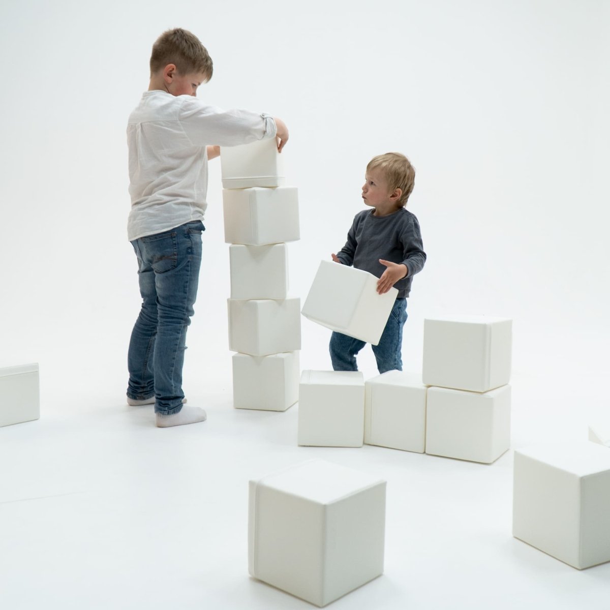 soft play set met zachte bouwblokken voor baby's en peuters tot 3 jaar
