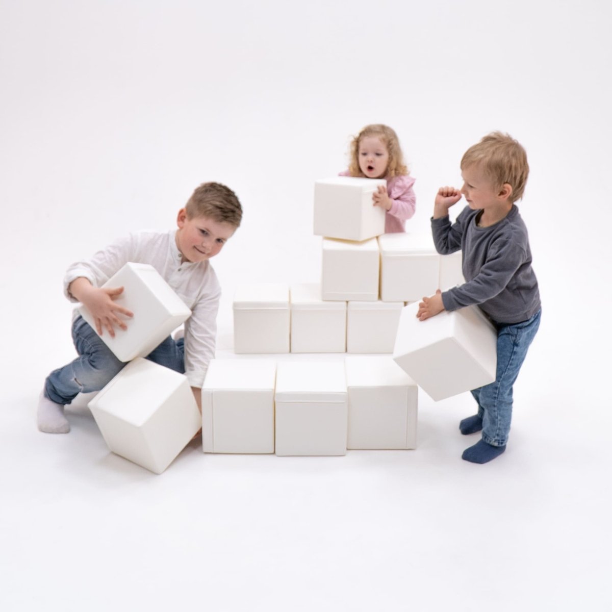 soft play set met zachte bouwblokken voor baby's en peuters tot 3 jaar