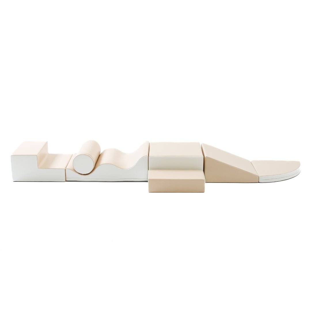 soft play set met modulaire foamblokken voor baby's peuters en kleuters