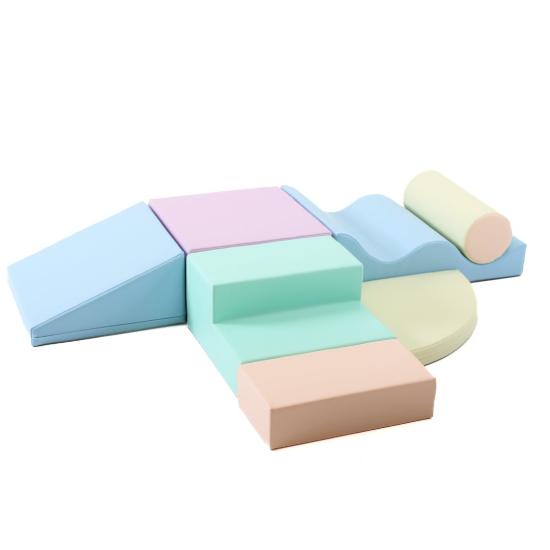 soft play set met modulaire foamblokken voor baby's peuters en kleuters