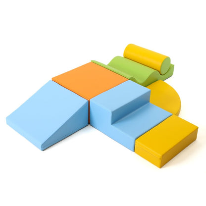 soft play set met modulaire foamblokken voor baby's peuters en kleuters