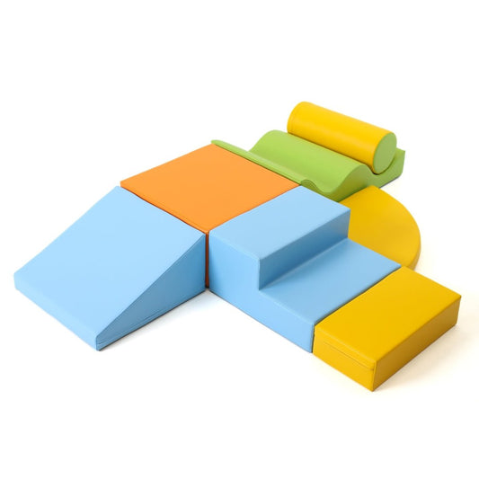 soft play set met modulaire foamblokken voor baby's peuters en kleuters
