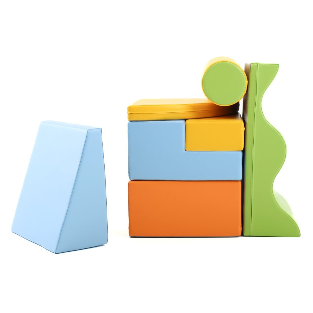 soft play set met modulaire foamblokken voor baby's peuters en kleuters