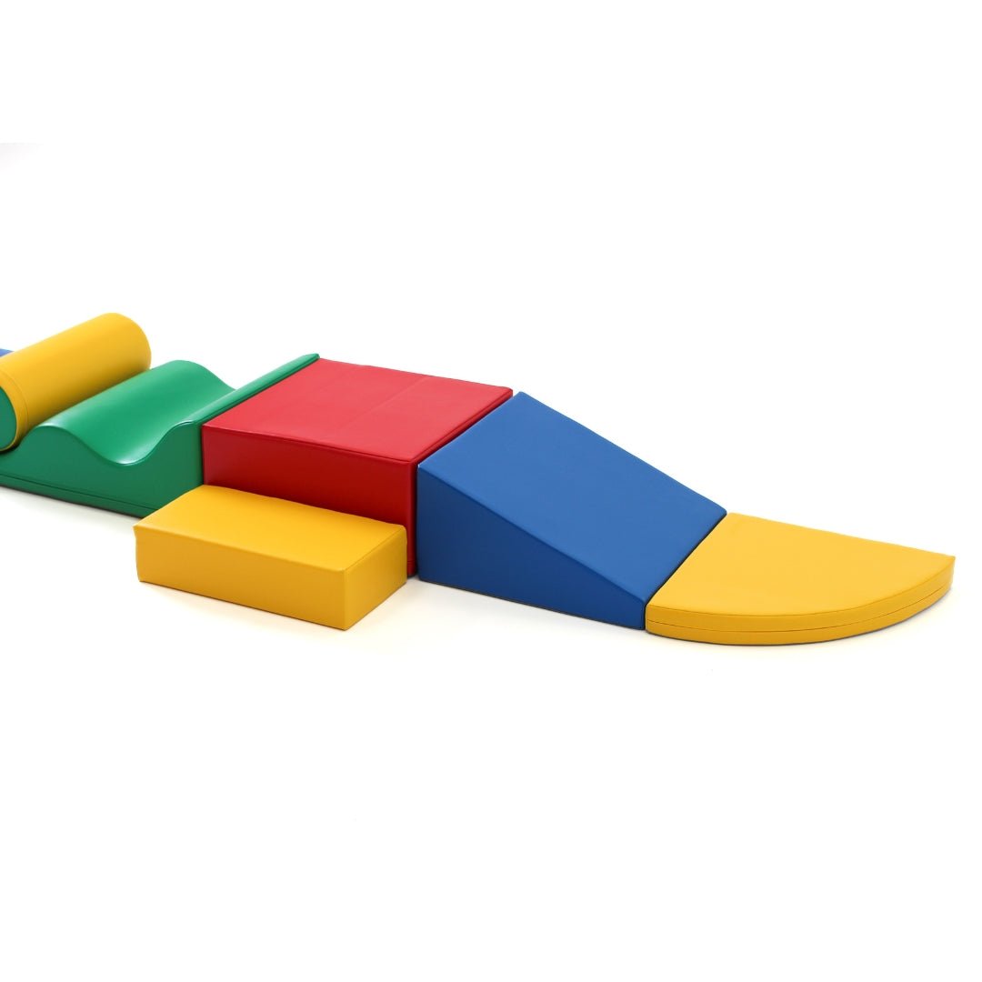 soft play set met modulaire foamblokken voor baby's peuters en kleuters
