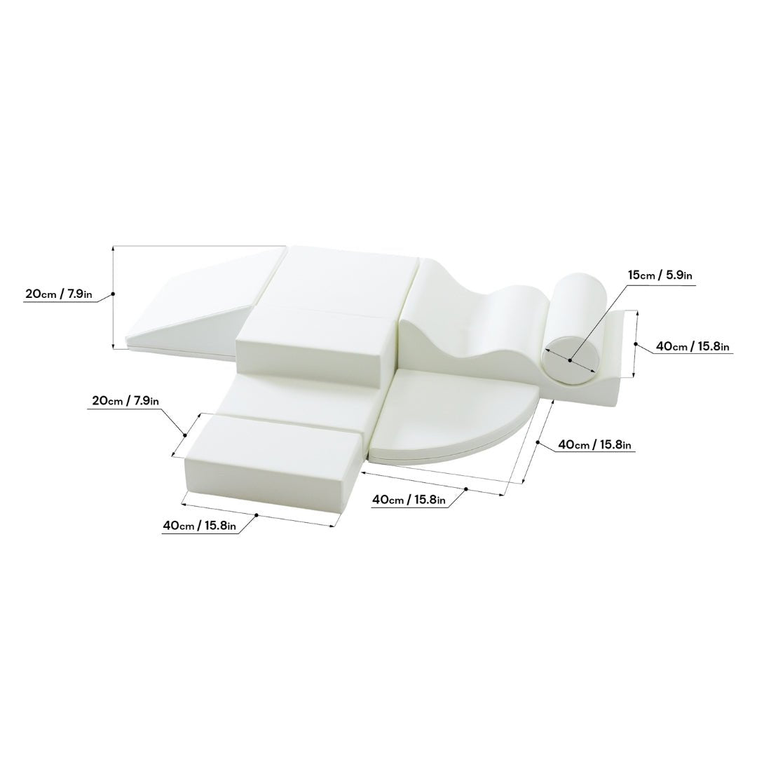 soft play set met modulaire foamblokken voor baby's peuters en kleuters