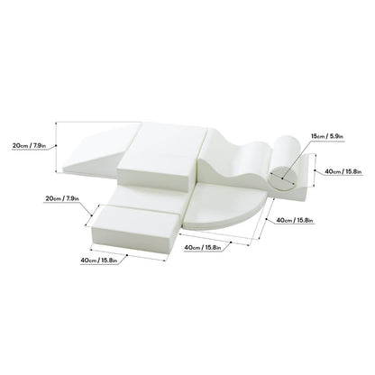 soft play set met modulaire foamblokken voor baby's peuters en kleuters