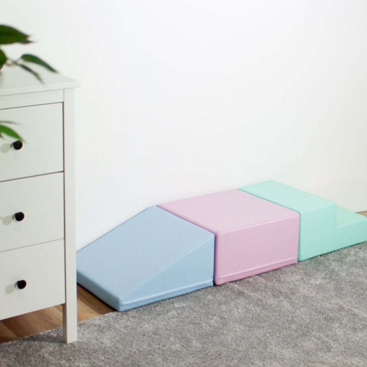 soft play set met modulaire foamblokken voor baby's peuters en kleuters
