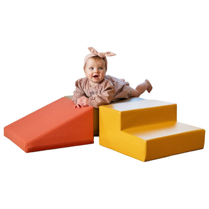 soft play set met modulaire foamblokken voor baby's peuters en kleuters