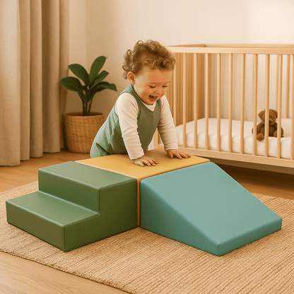 soft play set met modulaire foamblokken voor baby's peuters en kleuters