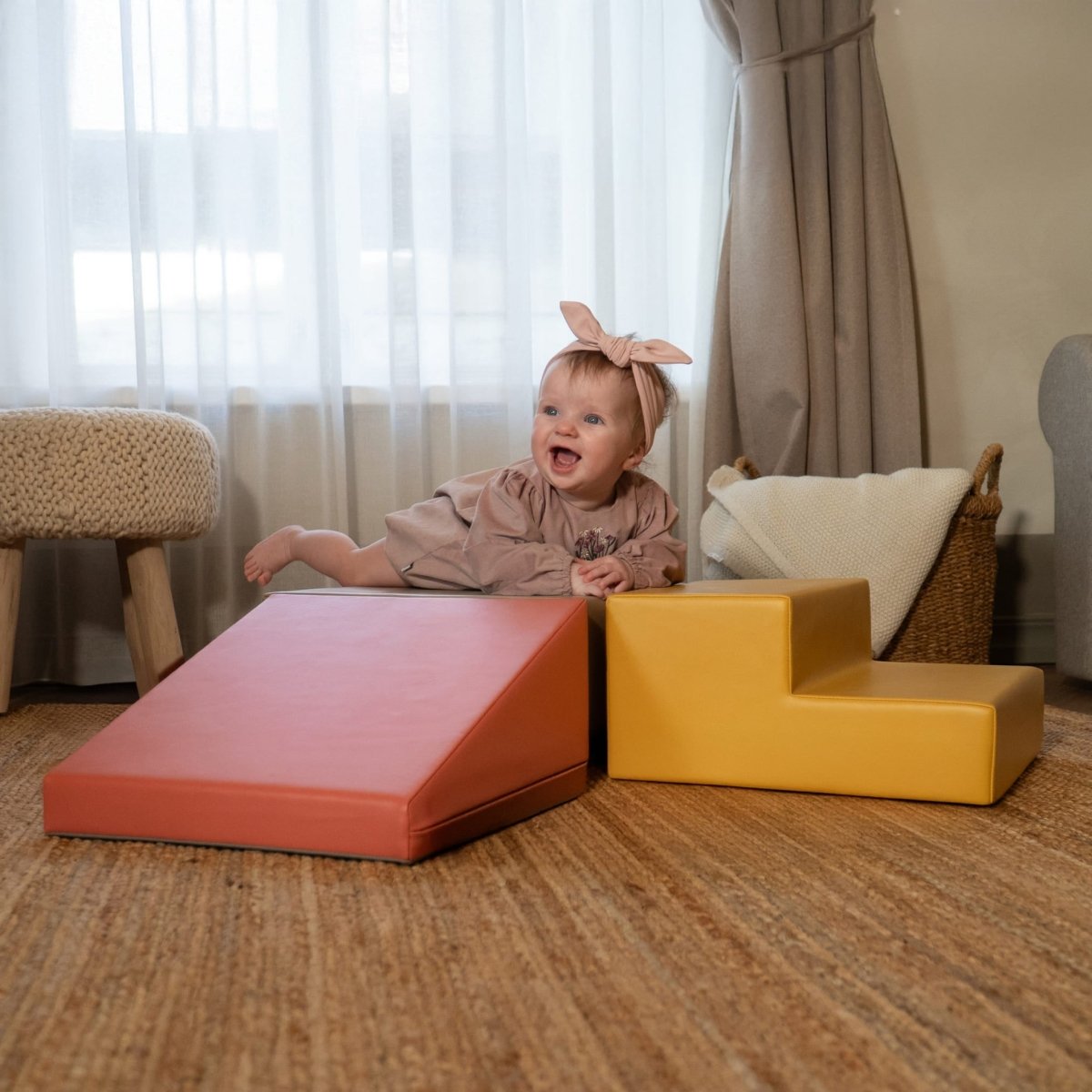 soft play set met modulaire foamblokken voor baby's peuters en kleuters