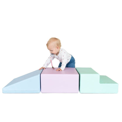 soft play set met modulaire foamblokken voor baby's peuters en kleuters