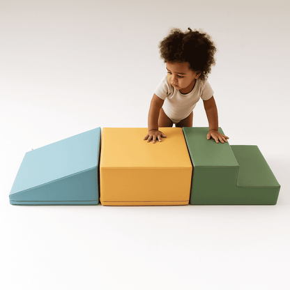 soft play set met modulaire foamblokken voor baby's peuters en kleuters