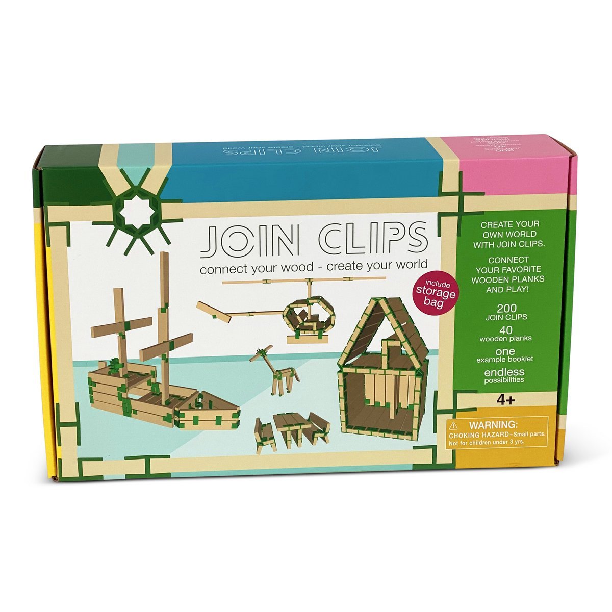 JOIN CLIPS Home-basisset — 200 clips en 40 bouwplankjes-
