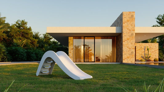 Jupiduu Outdoor Slide - buiten glijbaan wit - Glijbaan