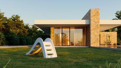 Jupiduu Outdoor Slide - buiten glijbaan wit - Glijbaan