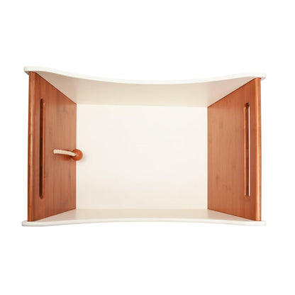 2-in-1 houten speelgoedbox met loopwagenfunctie