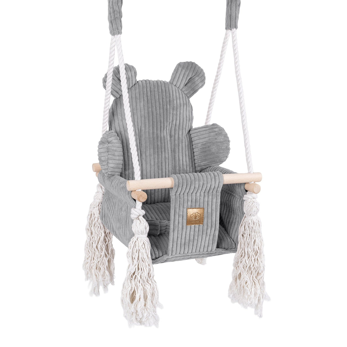 MeowBaby Bear Swing berenvormige binnenschommel in grijs