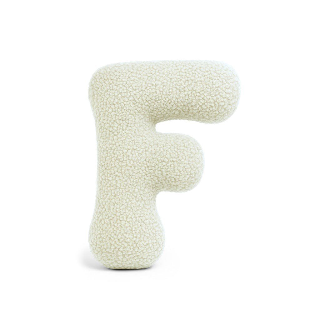 Bearly-letterkussen in de vorm van letter F, crème van MeowBaby