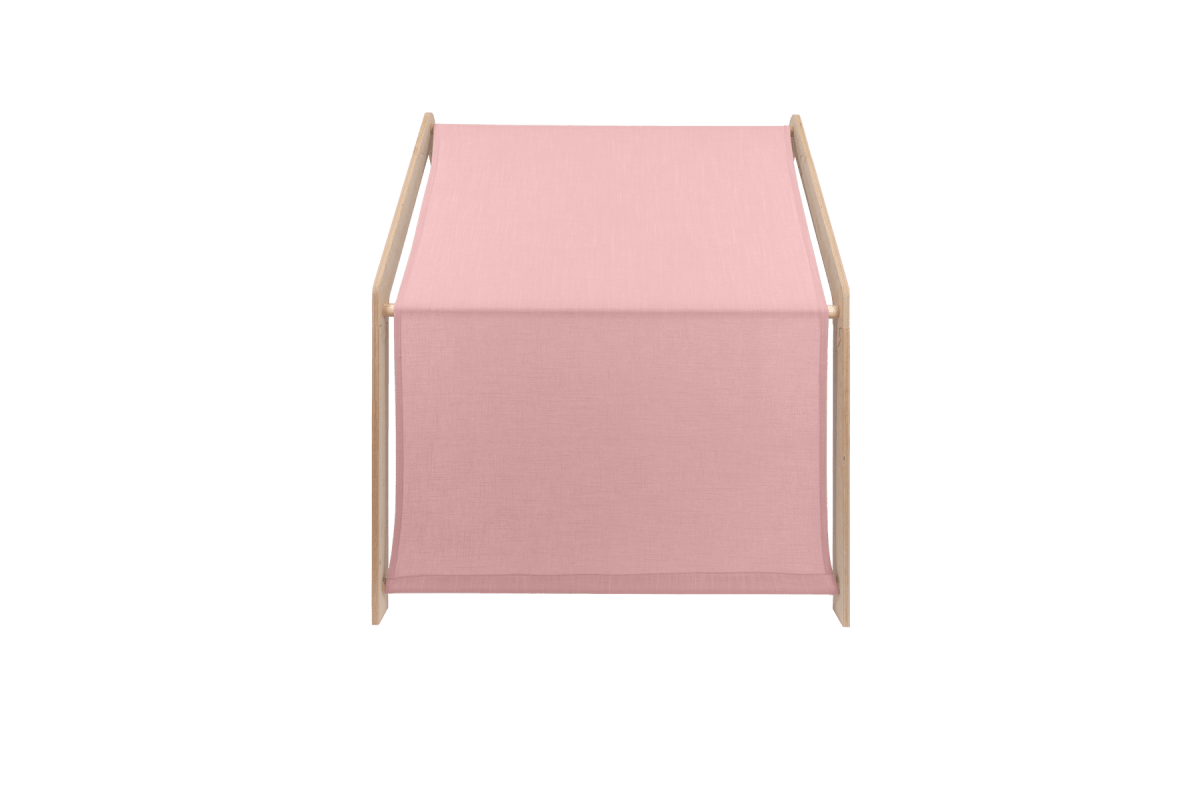 houten speelhuisje naturel met roze dak voor kinderkamer, aanvullende productfoto 4