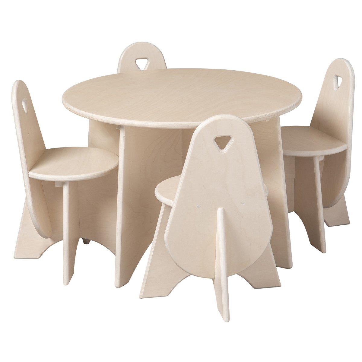ronde houten kindertafel voor peuters