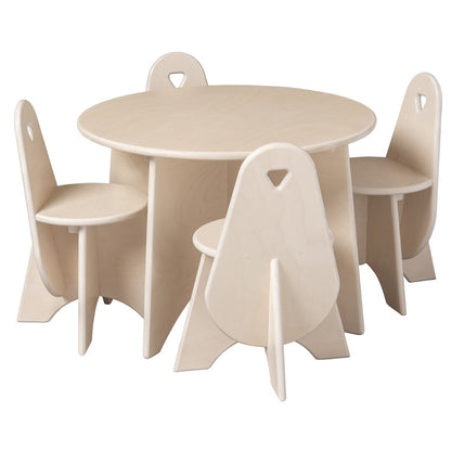 ronde houten kindertafel voor peuters