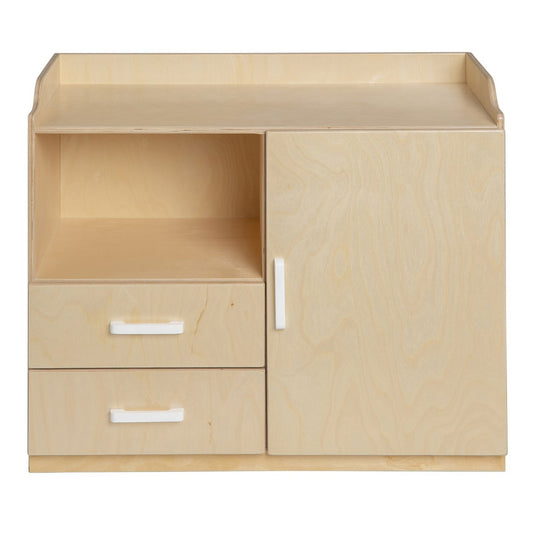 houten poppencommode voor rollenspel in wit
