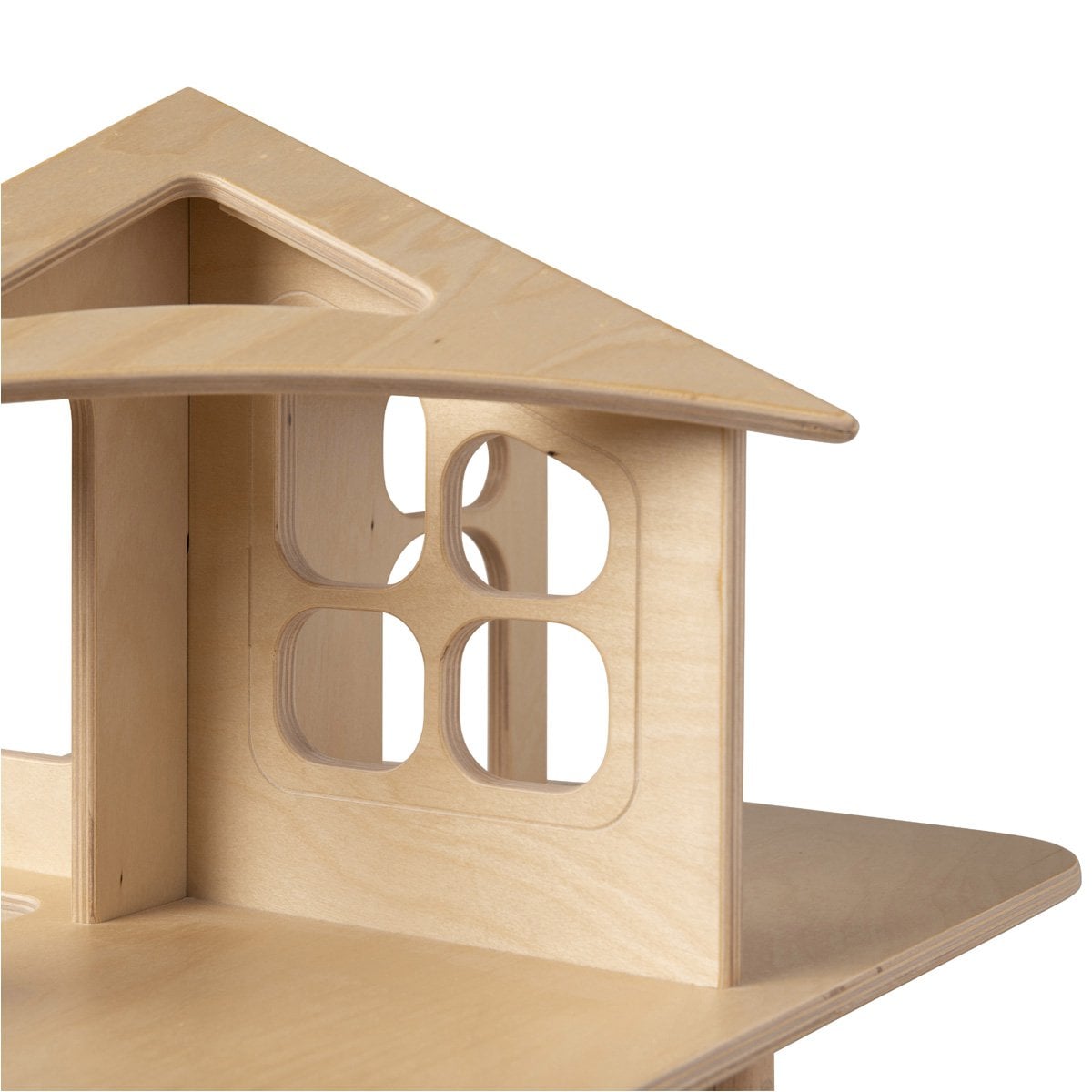 Van Dijk Toys houten poppenhuis — vier open zijden-