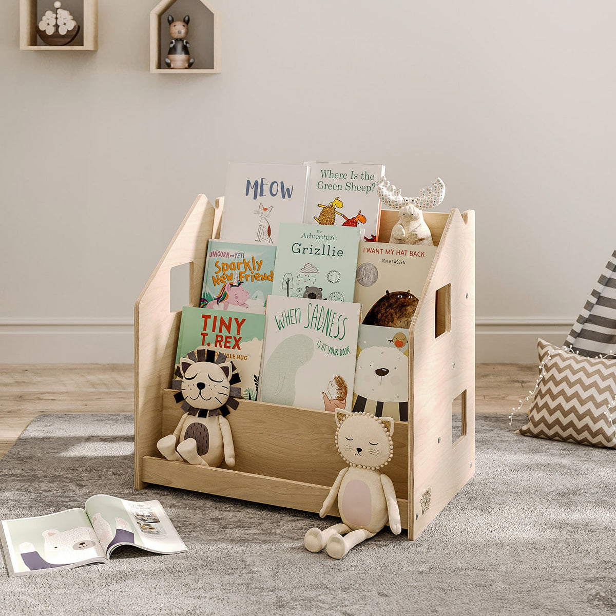 BusyKids boekenkast en speelgoedrek set – limited edition