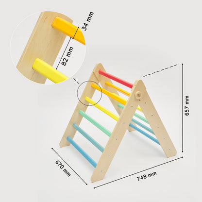 BusyKids Pikler klimdriehoek – regenboog