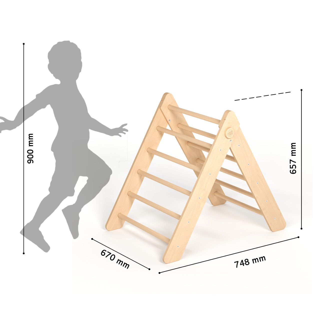 BusyKids Pikler klimdriehoek – regenboog