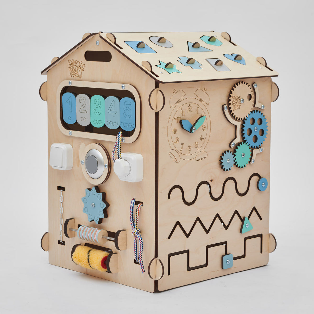 Maisonnette BusyKids Busy Board – naturel menthe, édition limitée
