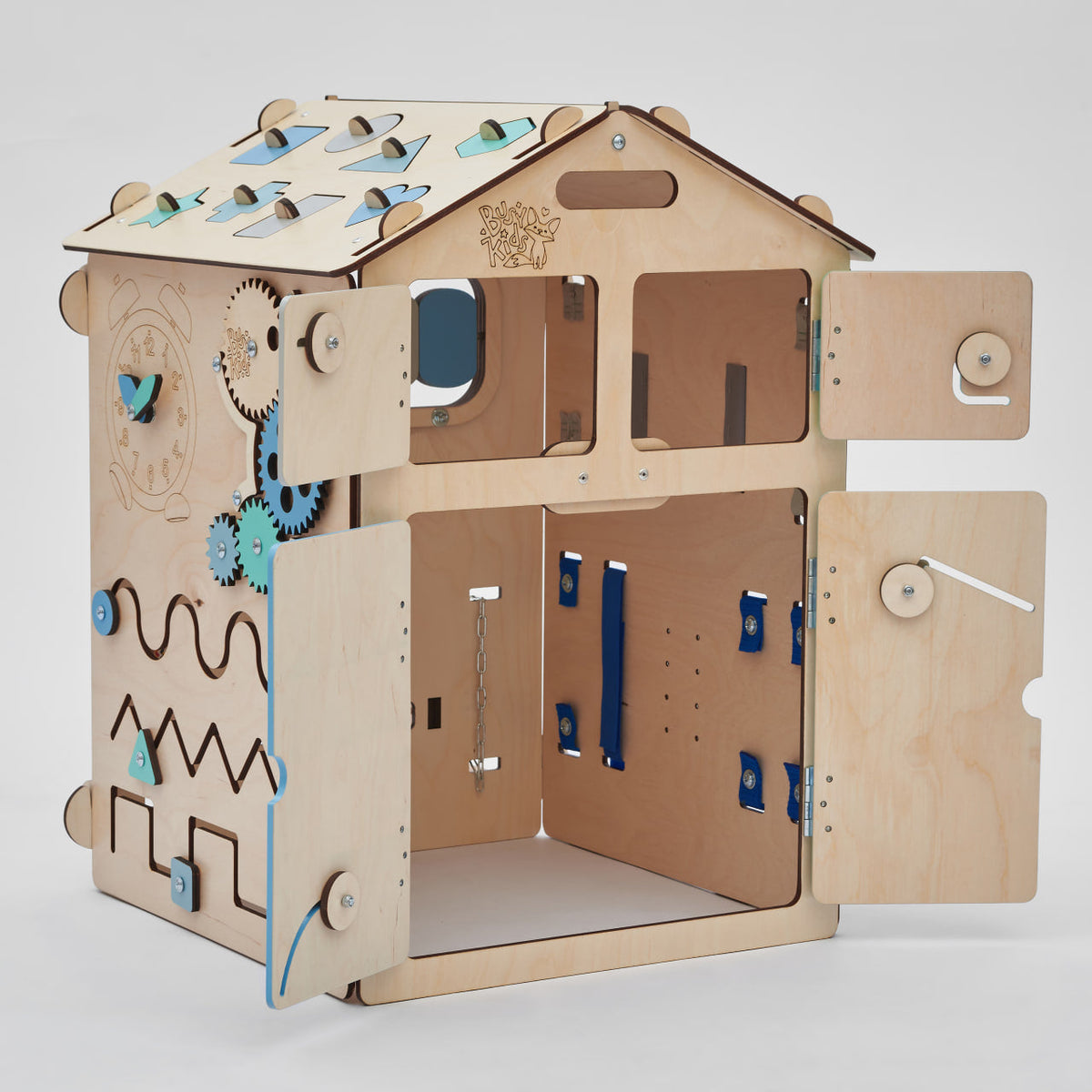 Maisonnette BusyKids Busy Board – naturel menthe, édition limitée