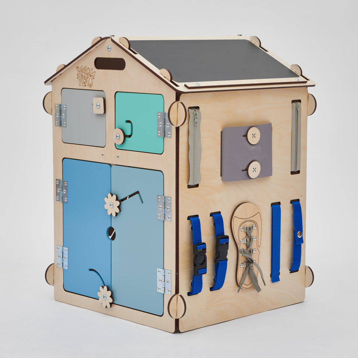 Maisonnette BusyKids Busy Board – naturel menthe, édition limitée