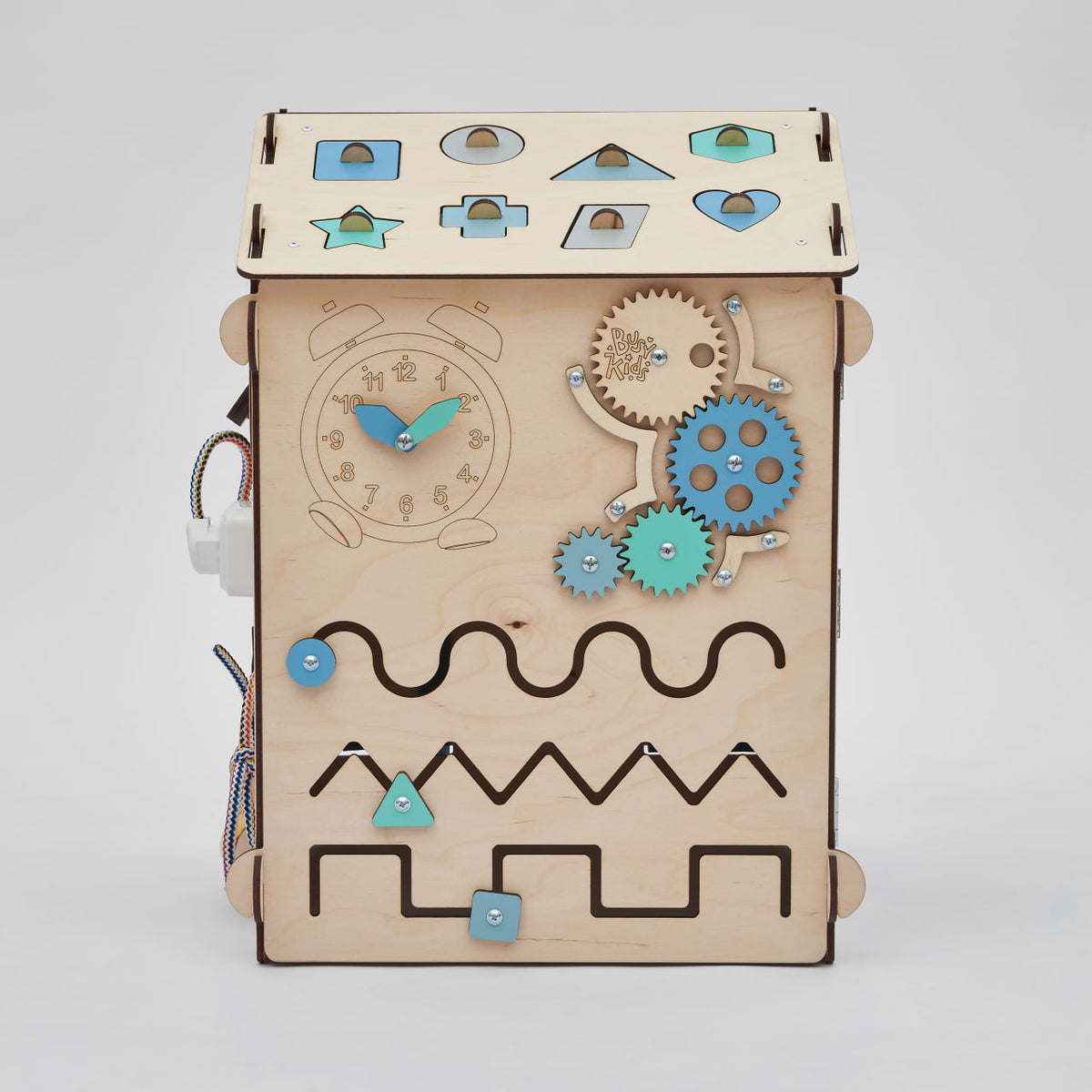 Maisonnette BusyKids Busy Board – naturel menthe, édition limitée