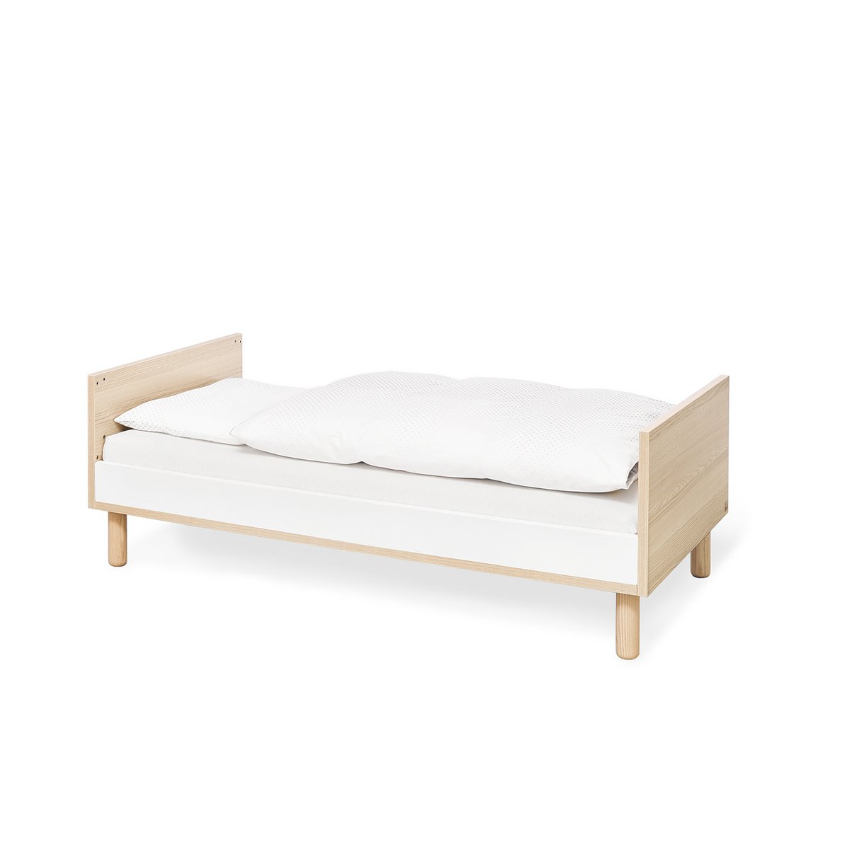 houten ledikant om te bouwen tot juniorbed