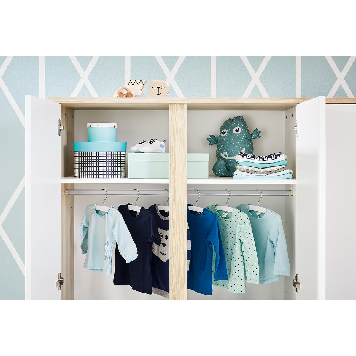babykamer meubelset 3-delige set met grote kledingkast