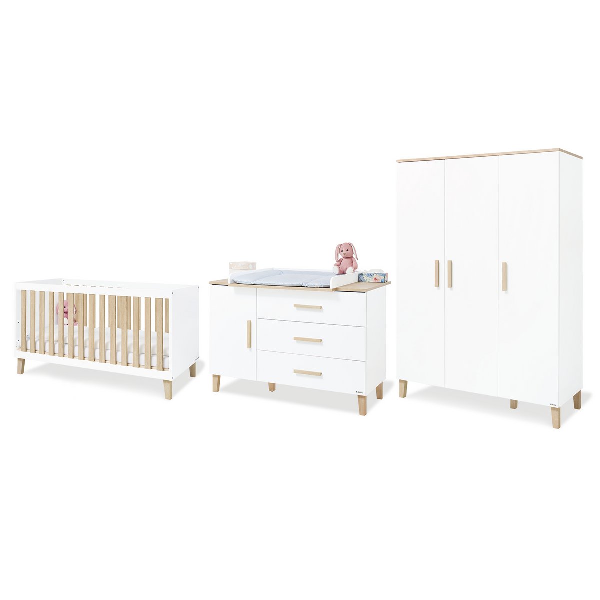 babykamer meubelset 3-delige set met grote kledingkast