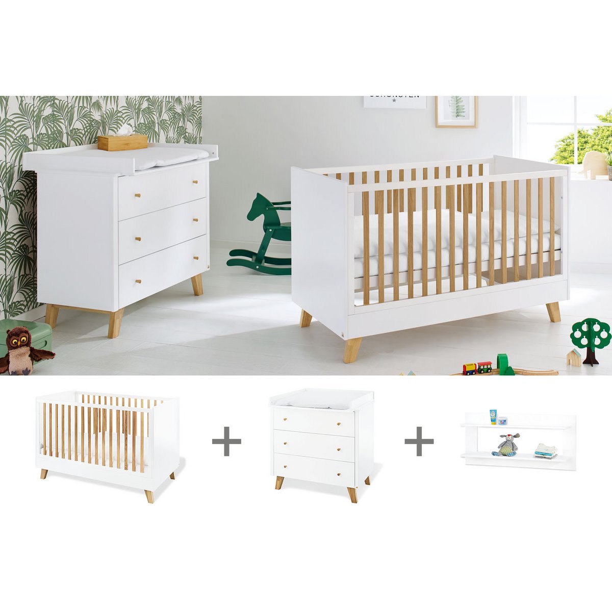 babykamer meubelset met wandplank