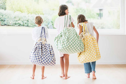 Play&Go 2 - in - 1 opbergzak / speelkleed Vichy Green - 