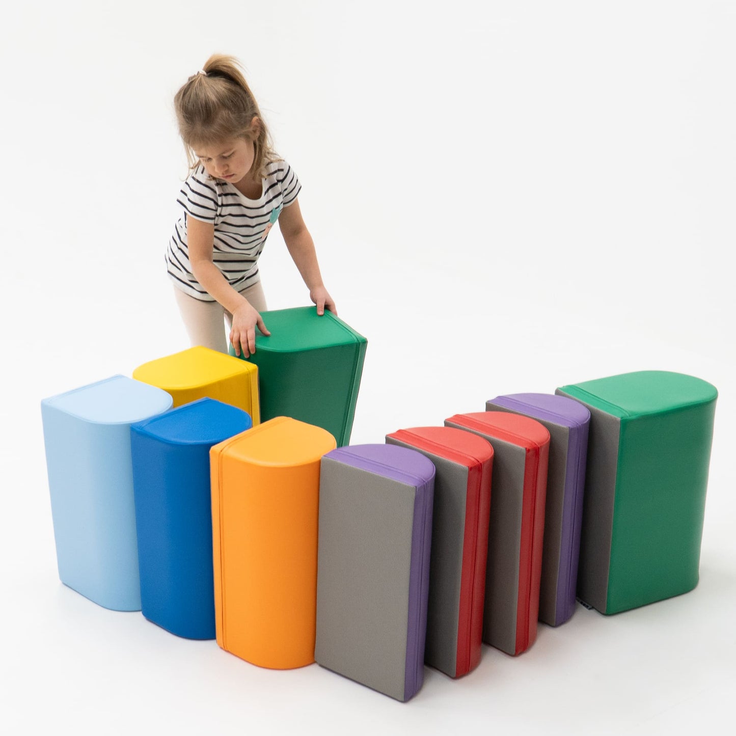 soft play set met modulaire foamblokken voor baby's peuters en kleuters