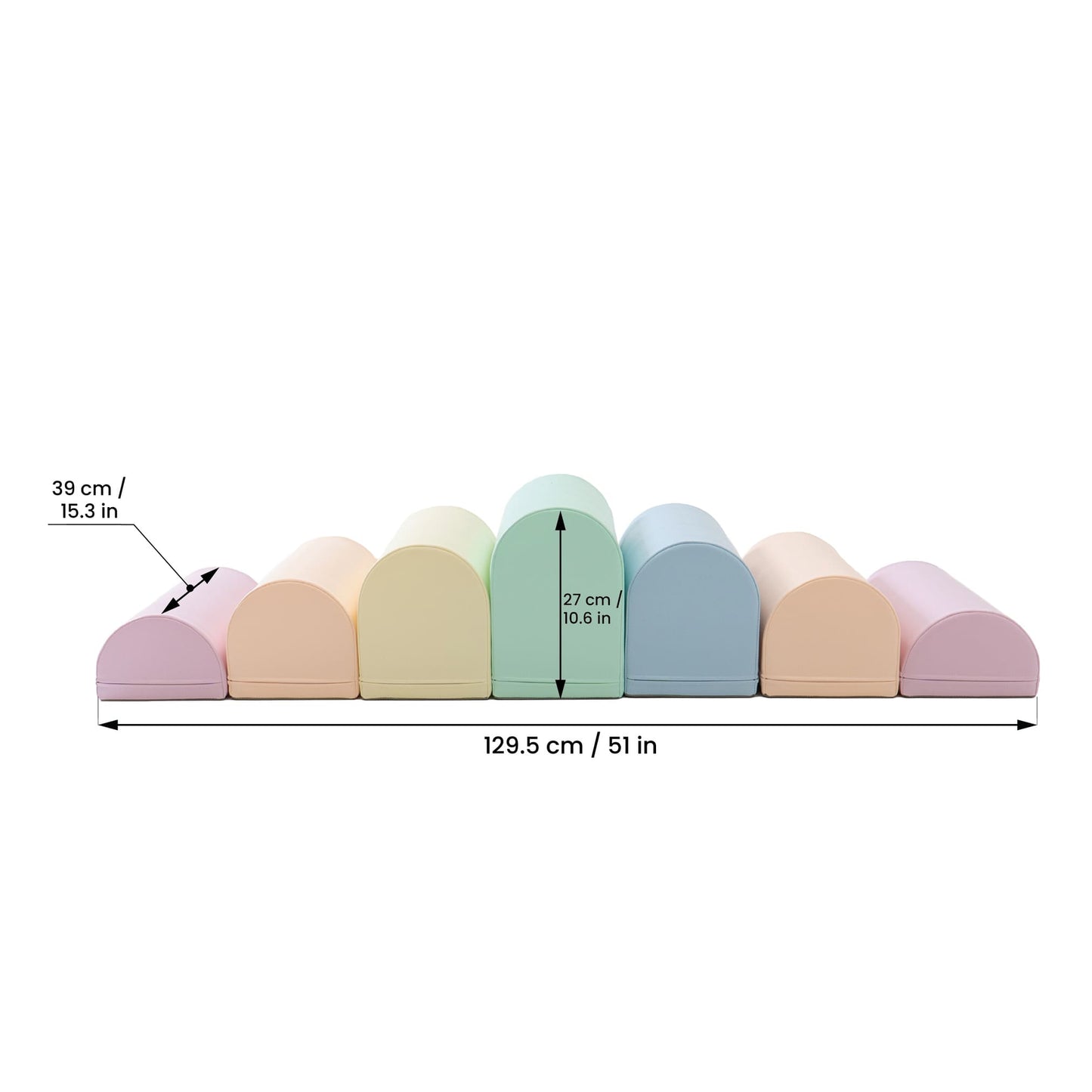 soft play set met modulaire foamblokken voor baby's peuters en kleuters