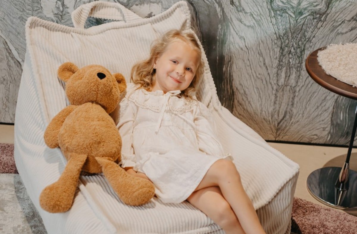 kinderzitzak in beige voor peuters en kleuters van 1 tot 4 jaar