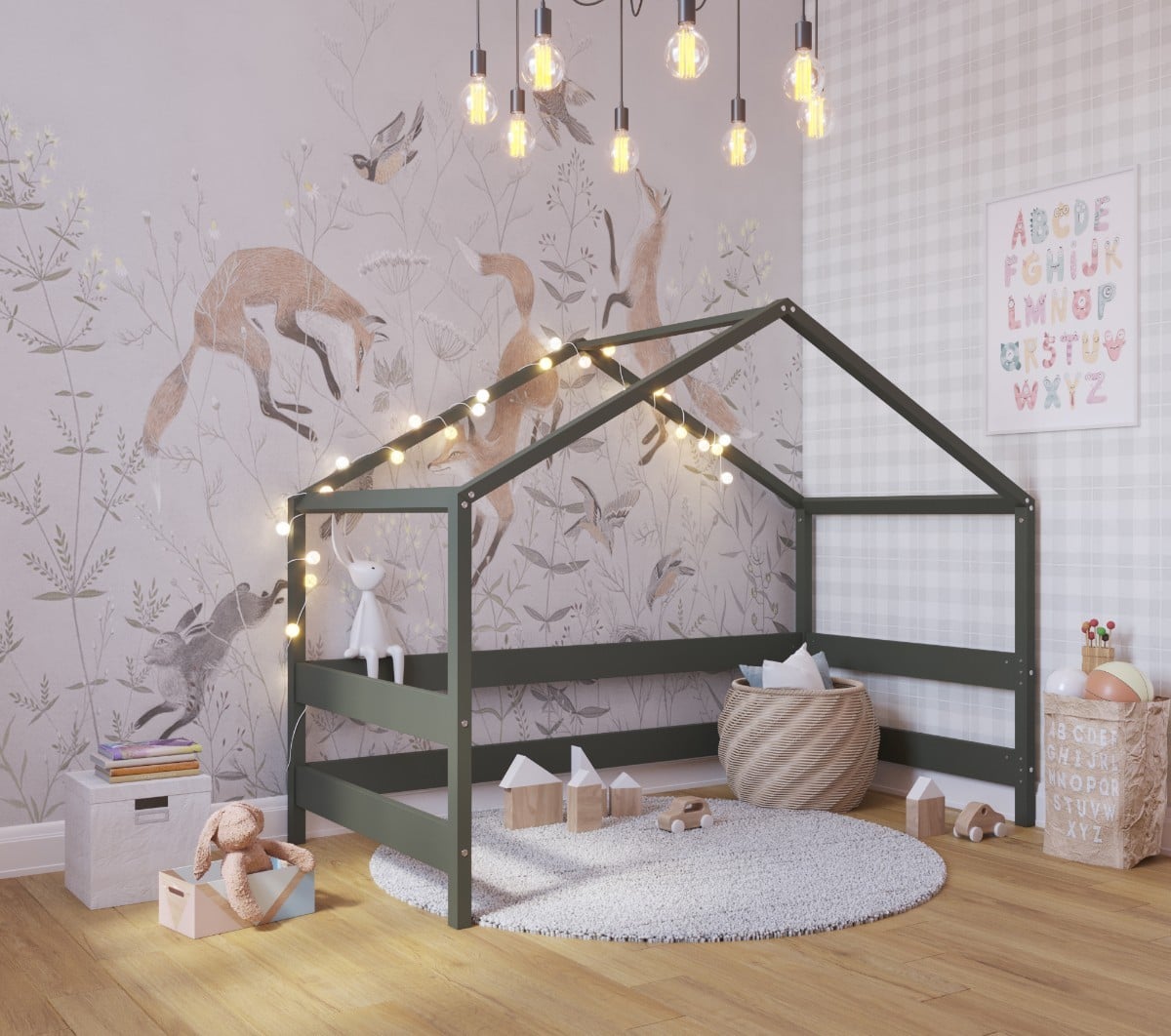 YappyHytte speelhuis 160x80 cm groen