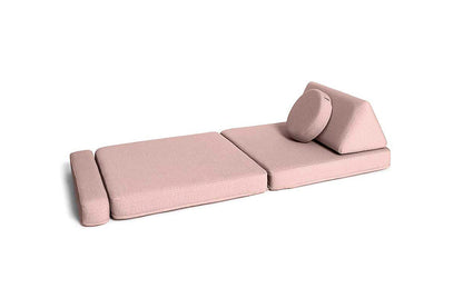 Shappy Armchair Original 80 cm in Soft Pink — omgebouwd tot slaapplek