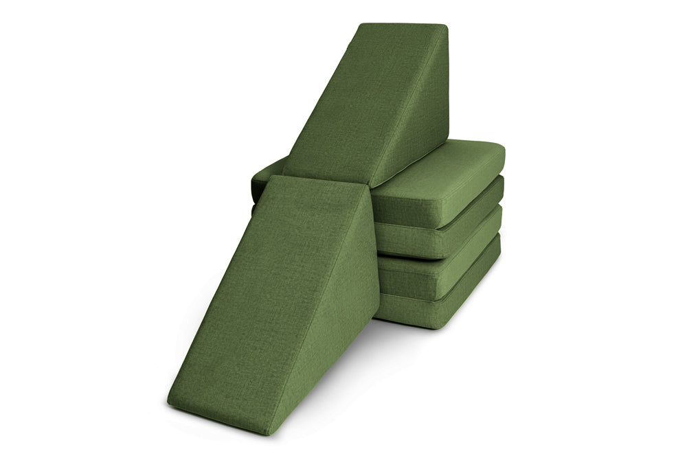 Shappy Slide Original 80 cm in Bottle Green — twee glijbanen naast elkaar