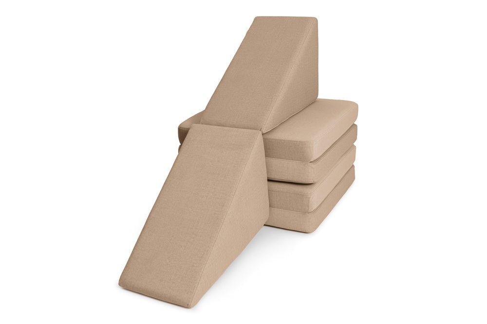 Shappy Slide Original 80 cm in Camel — twee glijbanen naast elkaar