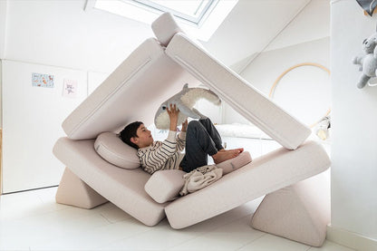 modulaire speelbank voor bouwen en ontspannen